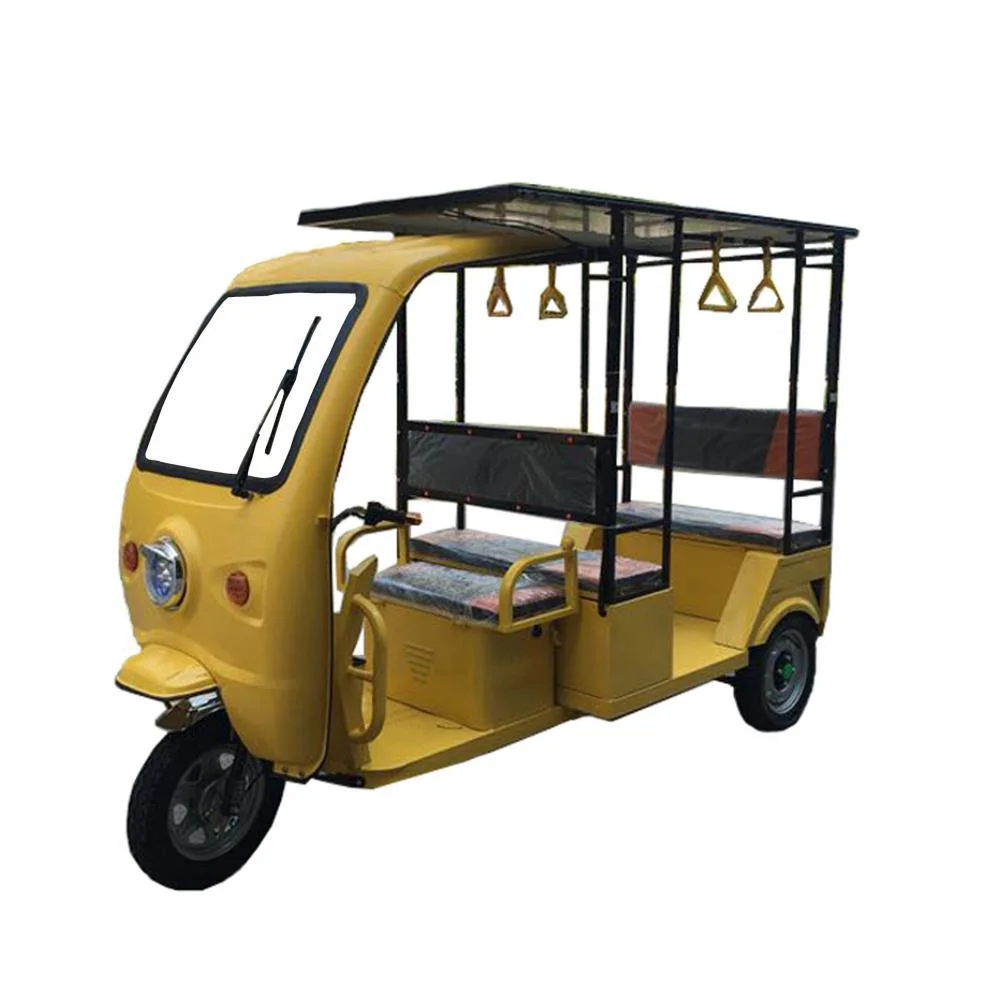 Rickshaw Solar Energy120km Electric Tuk Tuk 3 Passenger Three Wheel Electric Tricycle