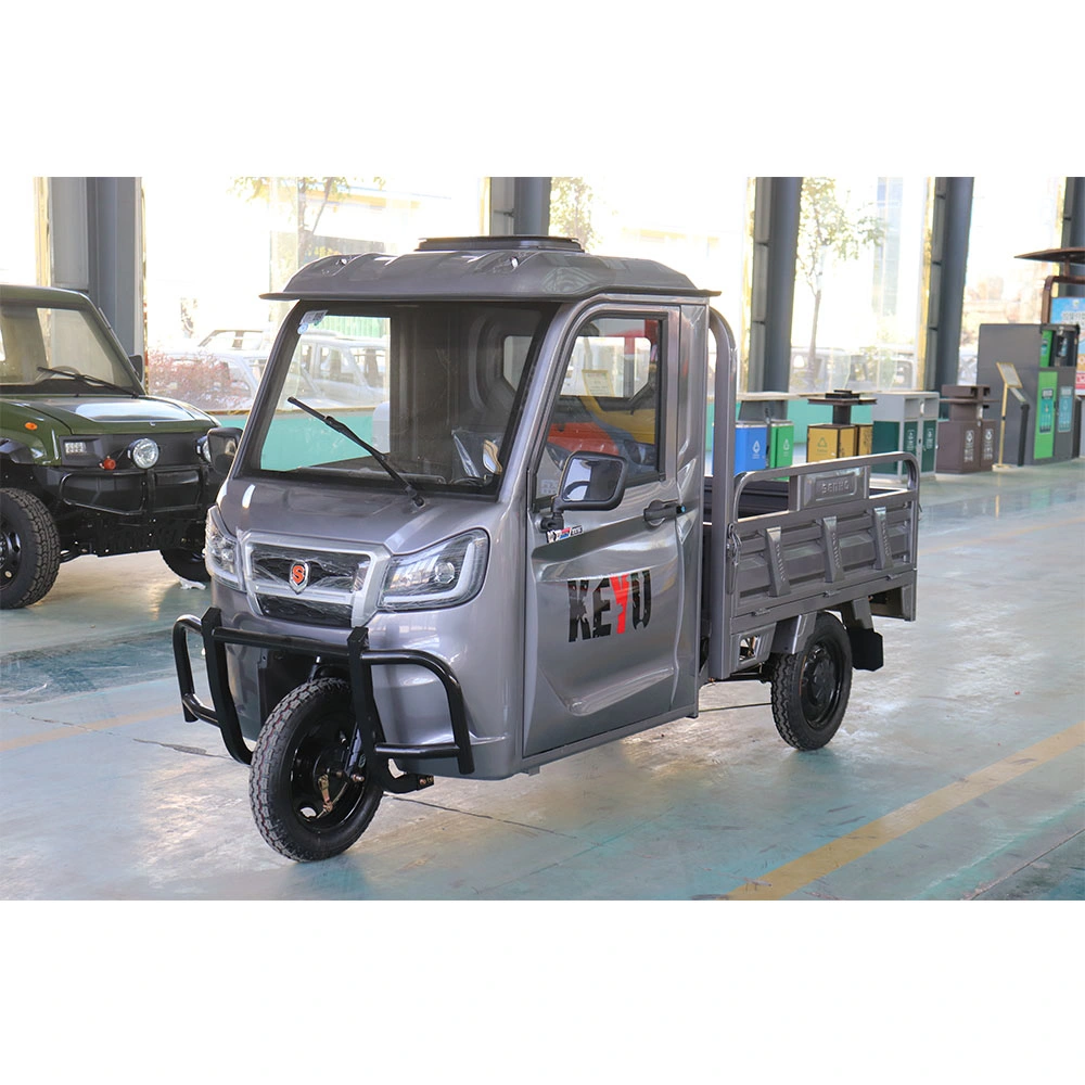 Keyu 60V 1.5 Kw Small Electric Tricycle Brushless DC Motor Electric Tricycle with Wagon for Sale