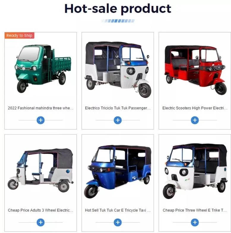 Wholesale High Quality 3 Wheel Adults Battery Powered Electric Tricycles Adultos From China Suppliers