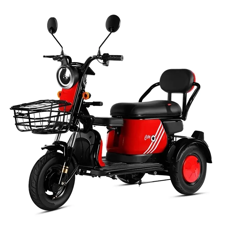 Good Quality Adult Aluminum Alloy 600W Electric Cargo Trike Vehicle Electric Tricycle for Seniors