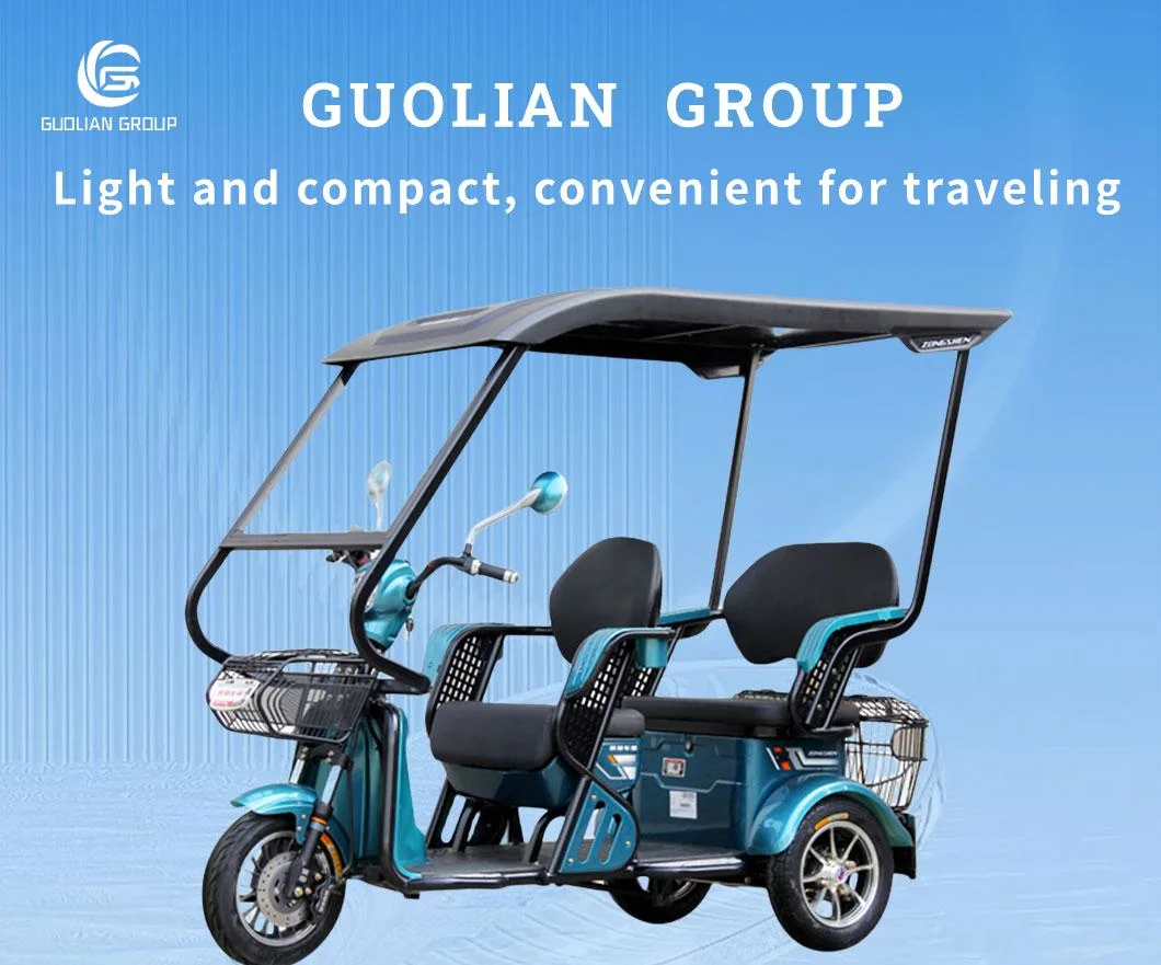 48V 60V 500W 600W Lead Acid Electric Tricycle for Passenger Electric Tricycles Solar Energy A6 E Bike for Adults