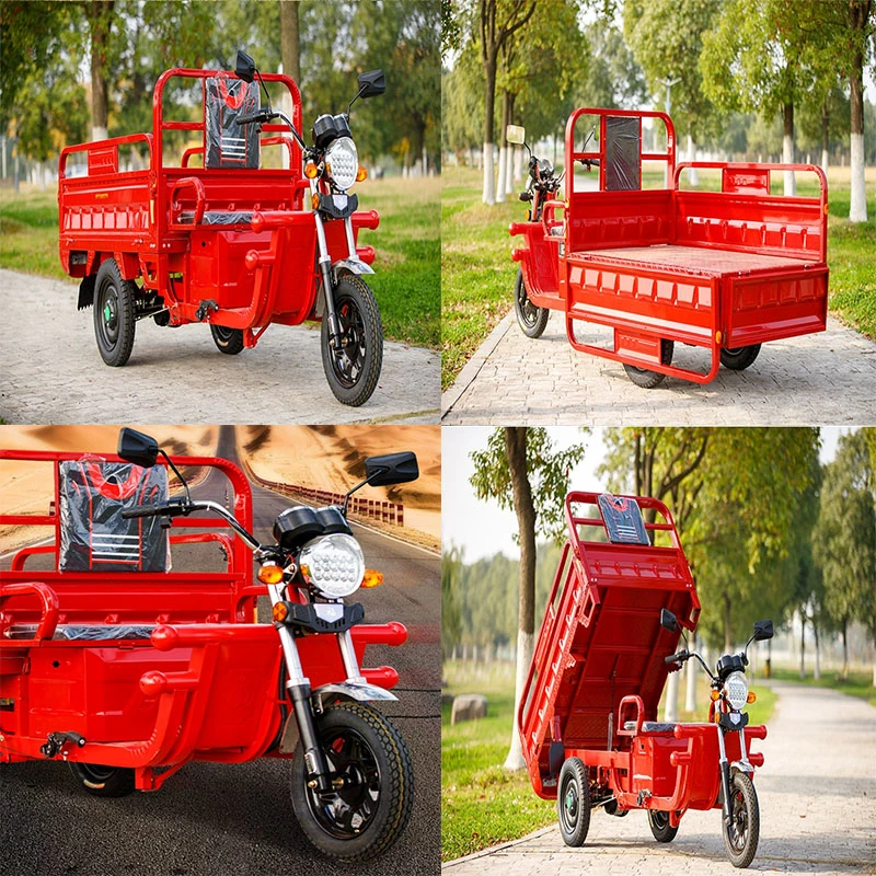 Meidi 2024 New Arrival 1500W 800kg Loading Capacity Express Delivery Detachable Canopy Electric Cargo Three Wheel Tricycle for Mountain Area