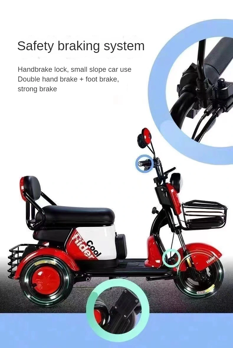 New Arrivals 48V 60V 600W 20A Maximum Speed 50km/H Three Wheels Electric Scooter Electric Tricycle