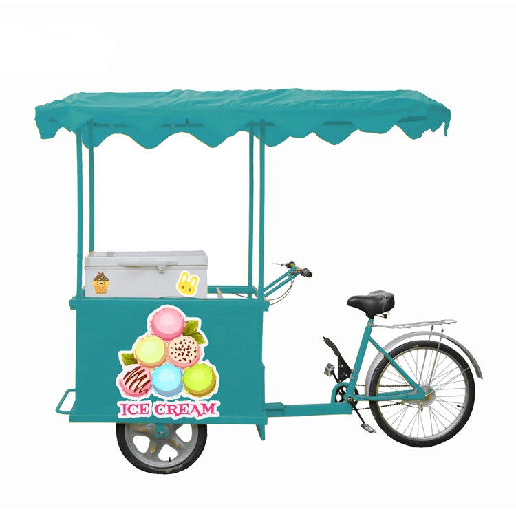 Ice Cream Tricycle with Solar Powered DC12V Chest Freezer