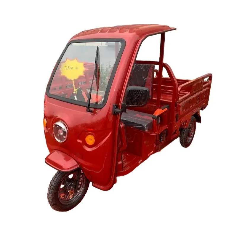 High Quality 1000 W 3 Seat Enclosed Electric Passenger Tricycle for Adult