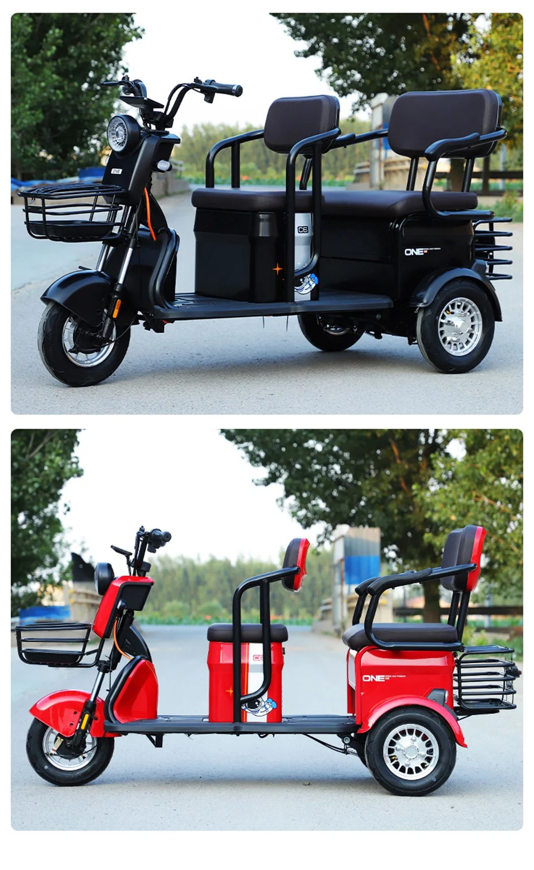 High Performance Motorized Three Wheel Adult Electric Tricycles