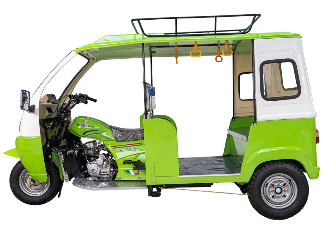 Haiti Gasoline Tuk Tuk Tricycle Taxi for Passenger Big Space CCC Certificate Trike 3 Wheel Motor Tricycle Gas Scooters for Adults Tuc Tuc Motorized Enclosed Cab