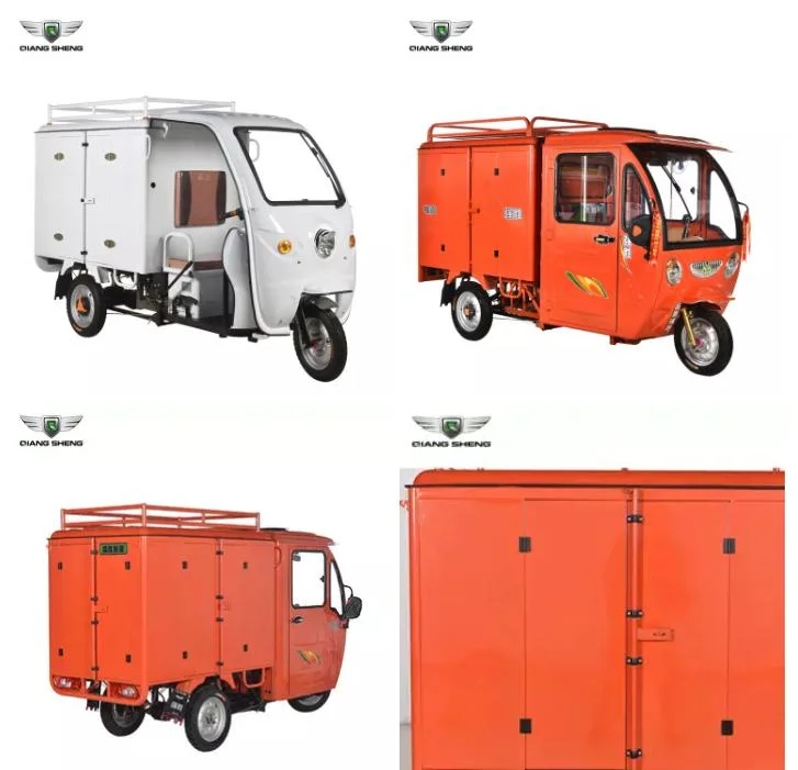 China Electric Delivery Tricycle Enclosed Express Delivery Van Cargo Tricycle