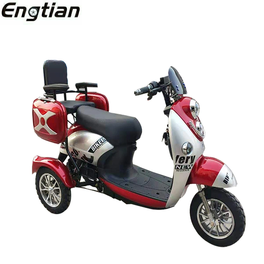 Passenger 3 Wheels Pedal Assist Moped Electric Tricycle for Handicapped China Factory Supply Engtian Cheapest CE Approved Adult