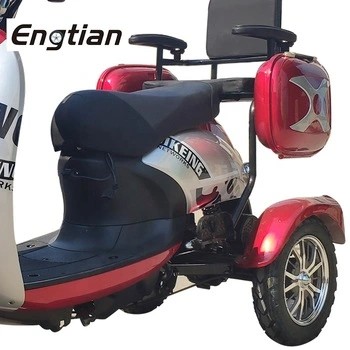 Passenger 3 Wheels Pedal Assist Moped Electric Tricycle for Handicapped China Factory Supply Engtian Cheapest CE Approved Adult