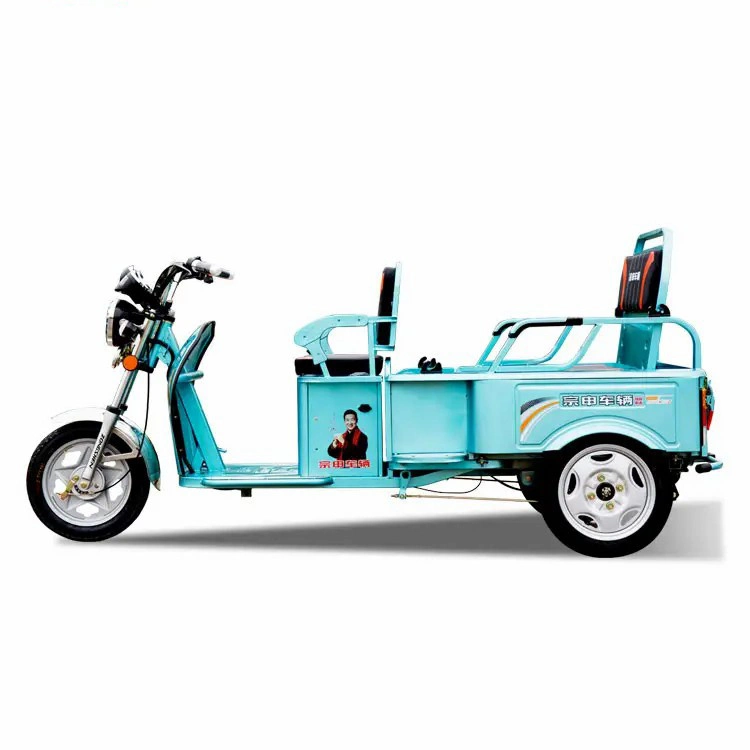 Mini Electric Tricycle Cargo Folding Tricycle with Passenger Seat