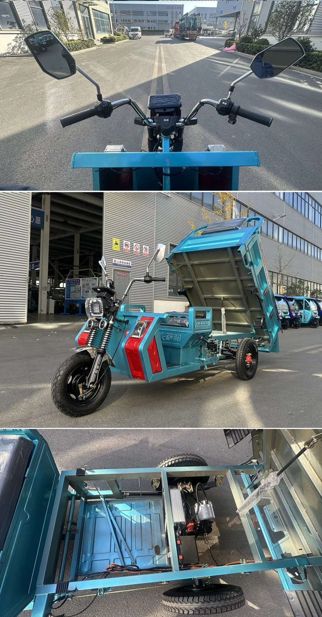 Meidi New Three Wheeler 3 Wheel Motorcycle Tuk Tuk Motor Trike Auto Rickshaw Vehicle Electric Cargo Tricycle for Sale