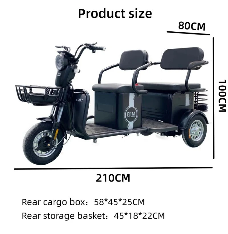 3 Wheel Light Electric Passenger Scooter Tricycle for Adult by EEC Certification