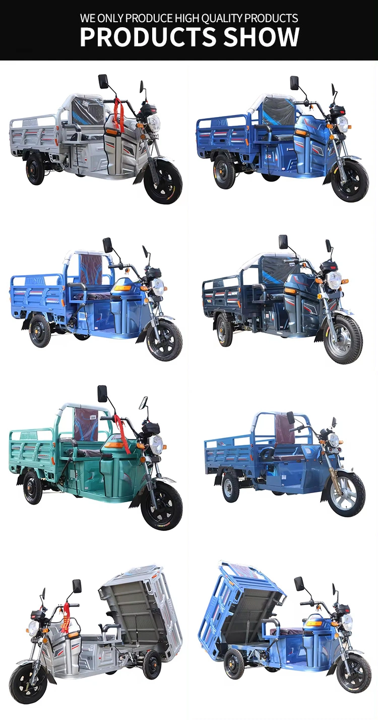 New Sale Motor Trike 60V 72V 75A 100A 1500W 2200W Three Wheels Triciclo Electrico Cargo Freight Electric Tricycle Cargo Three Wheel Electric Tricycle