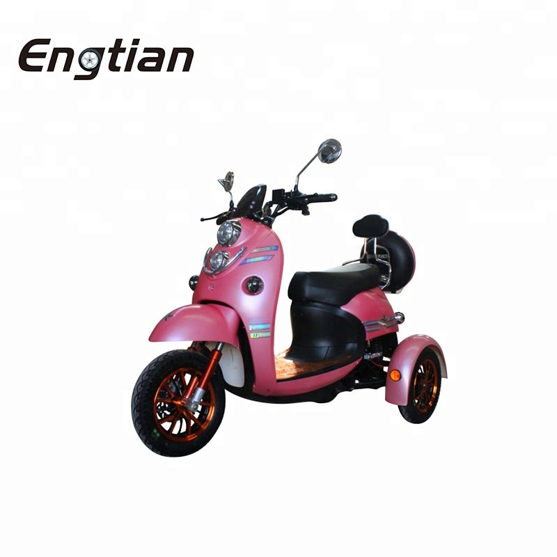 Passenger 3 Wheels Pedal Assist Moped Electric Tricycle for Handicapped China Factory Supply Engtian Cheapest CE Approved Adult