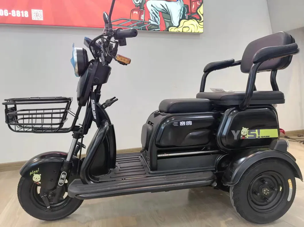 Saige Electric Elderly Tricycle with 500W Motor and Reverse Gear