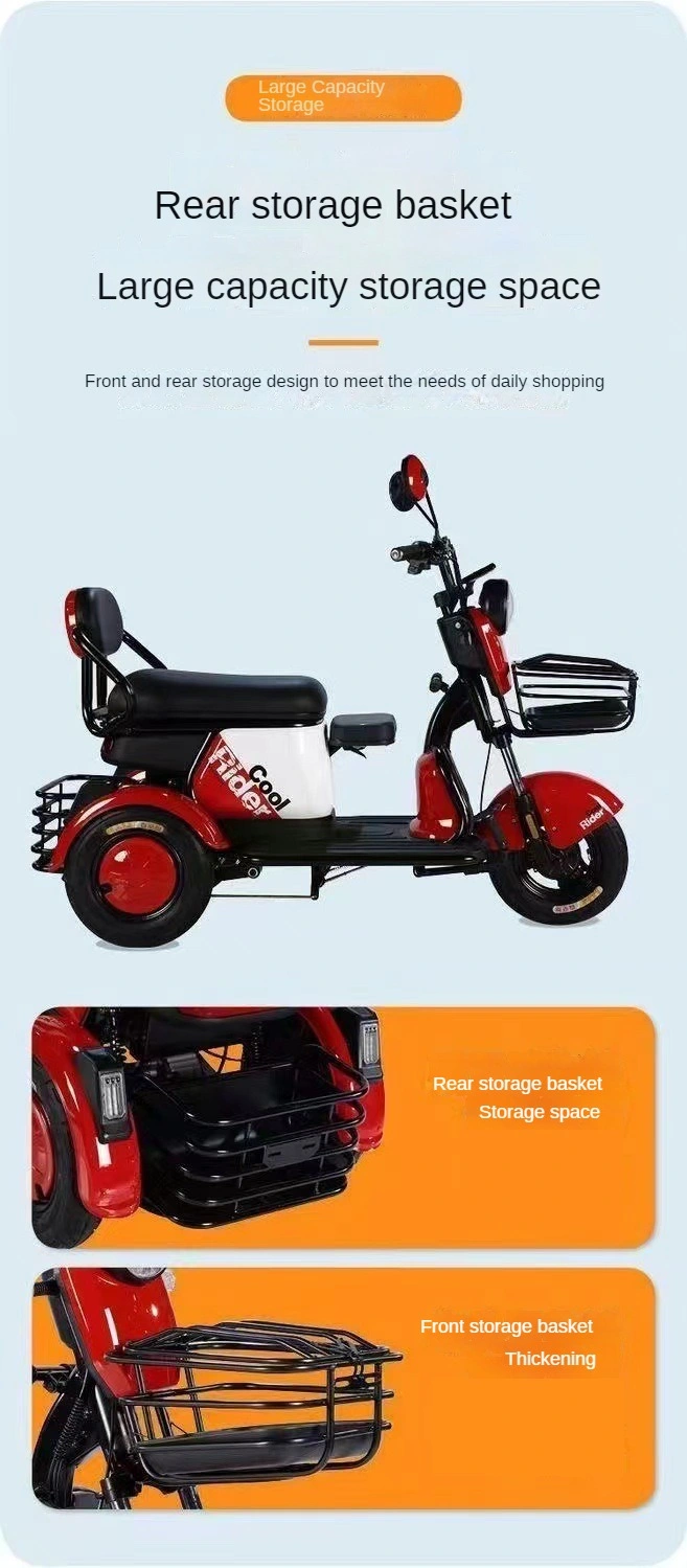 New Arrivals 48V 60V 600W 20A Maximum Speed 50km/H Three Wheels Electric Scooter Electric Tricycle