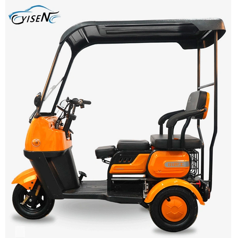 55km Yisen Auto Electric Three Wheels Passenger Tricycle Trike for Seniors