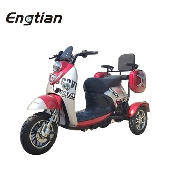 Passenger 3 Wheels Pedal Assist Moped Electric Tricycle for Handicapped China Factory Supply Engtian Cheapest CE Approved Adult