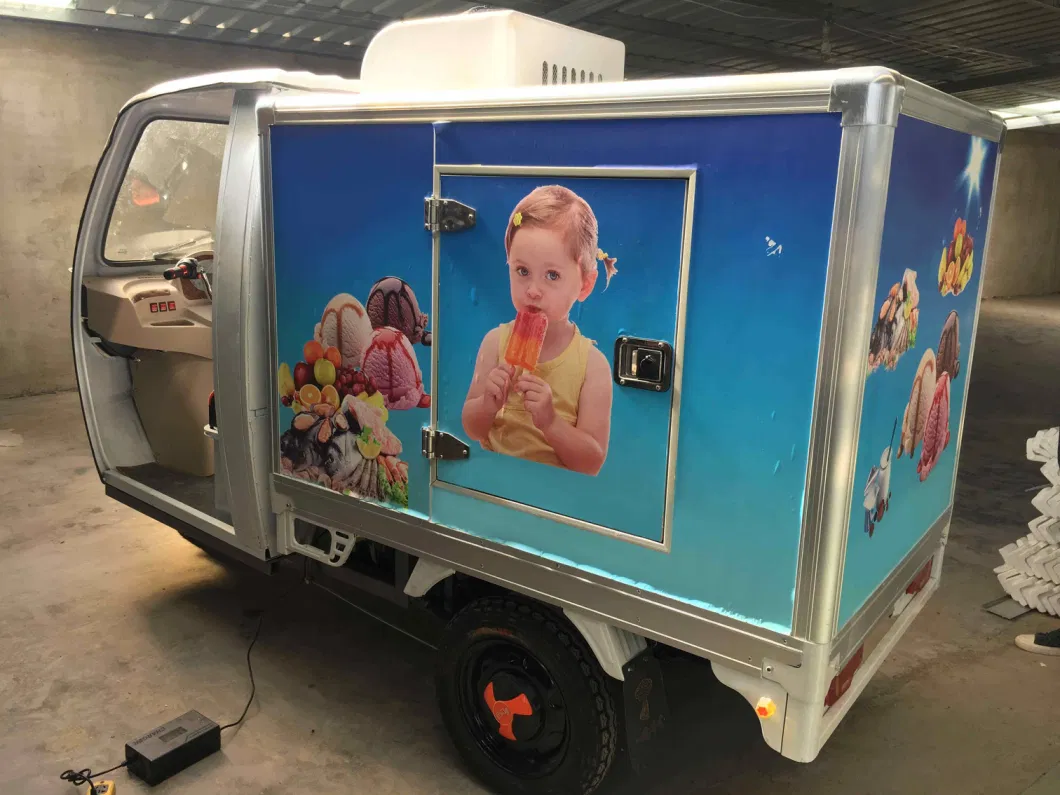 New Product Whole Price Electric Food Truck Trailer Ice Freezer Cart Food Tricycle 3 Wheels for Sale