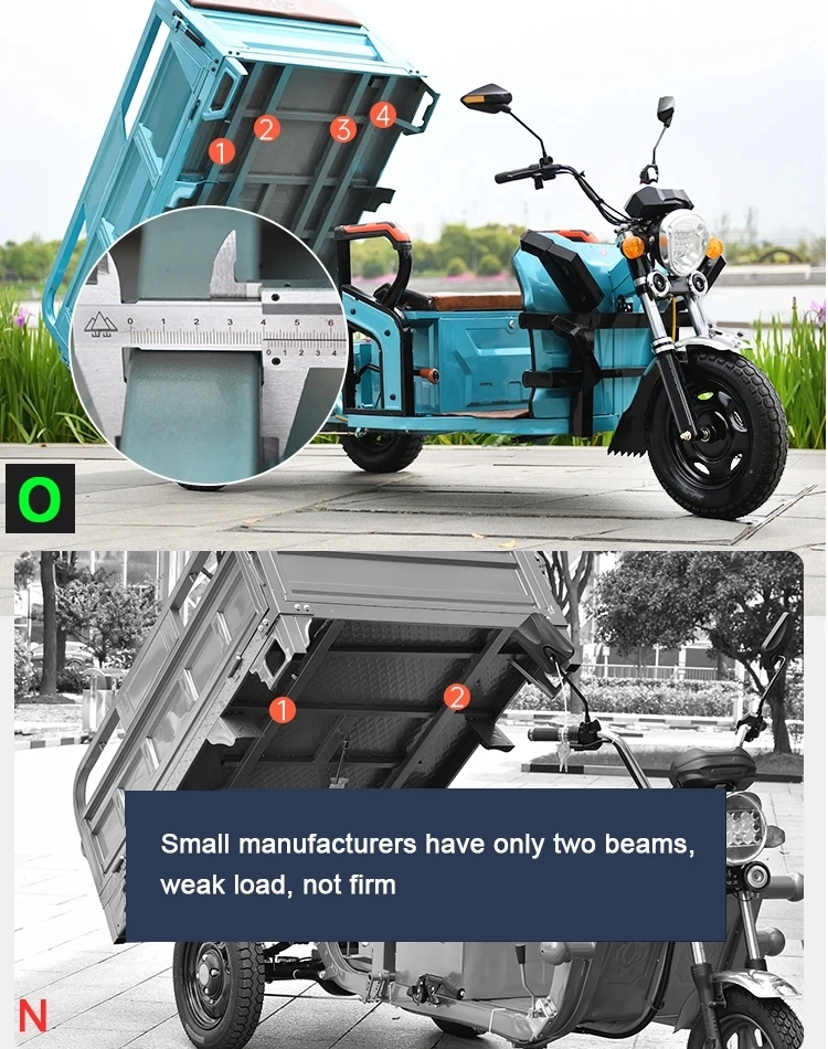 China Good Quality 45ah 4 Wheel Electric Disabled Tricycle for Adult