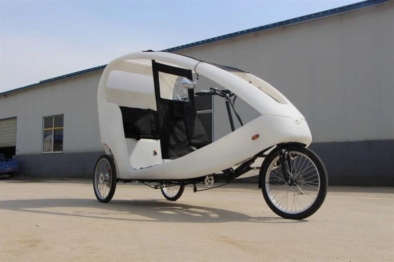 New Design Adult Electric Cargo Bike Tricycle Three Wheels Passenger Solar Car Outdoor Rickshaw Velo Taxi