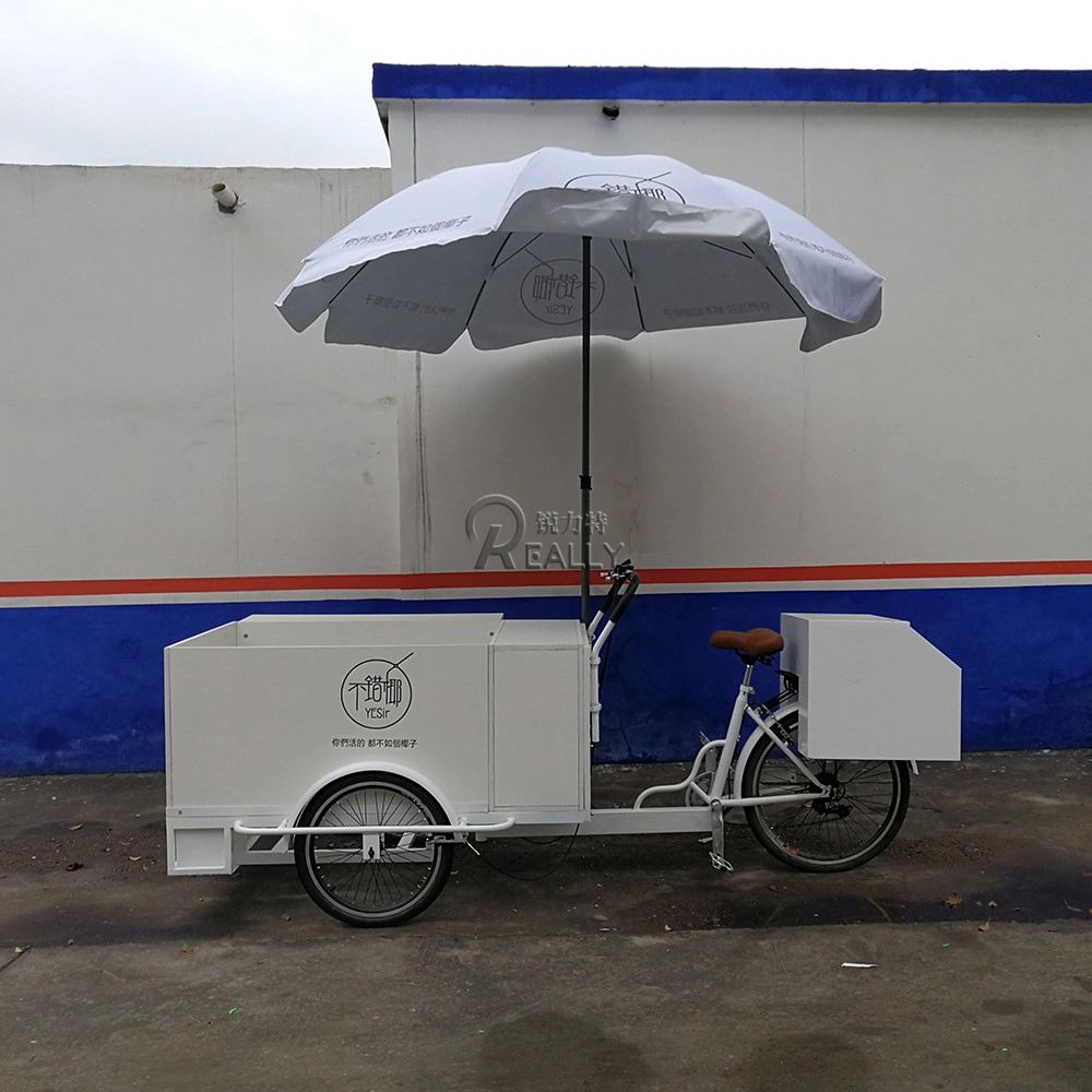 Electric Tricycles Bicycle 3 Wheels Adult Street Ice Cream Cargo Bike Freezer Pedal Food Vending Cart for Sale Reverse Trike 3 Wheel Bicycle