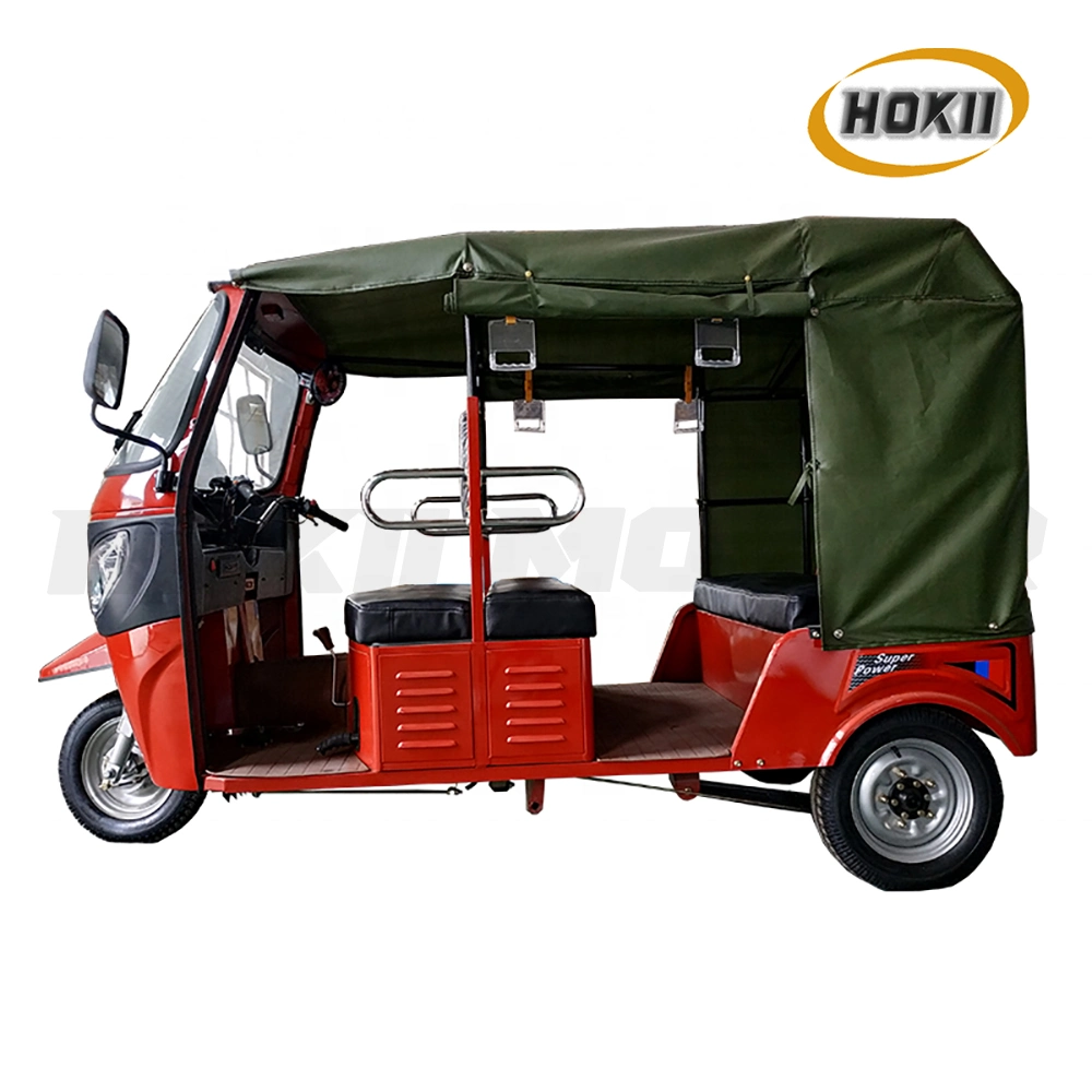 200cc Electric Rickshaw Passenger Tricycle Motos Gasoline Engine 3 Wheel Motorcycle with 4 Seat for Afrique