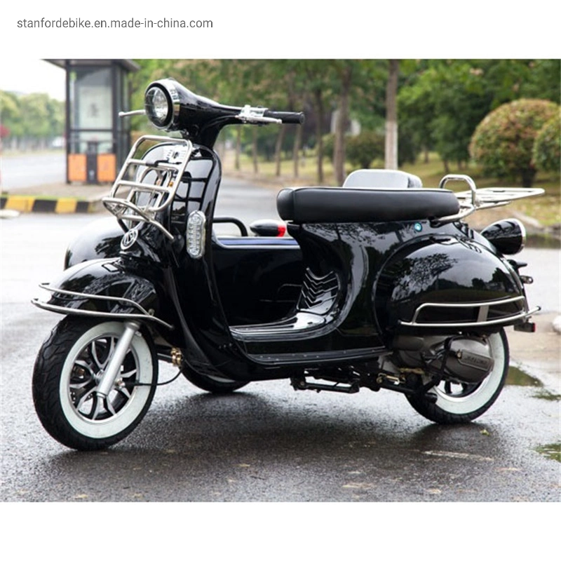 2021 New Best Sell 1500W Vespa with Side Car 3 Wheel Electric Tricycle for Adult