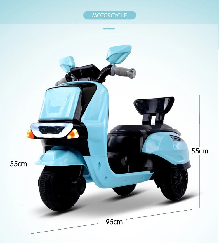 Simulated New Style Children&prime;s Electric 3-Wheel Motorcycle