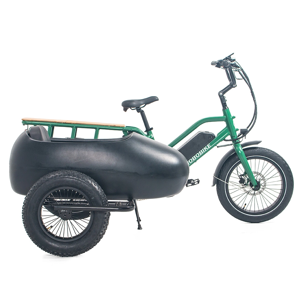 Electric Fat Tire Tricycle Fat Tyre Electric Trike OEM/ODM New Retro Vintage Electric Hybrid Bike Fat Tire 20 Inch Long Range E Bike Sidecar