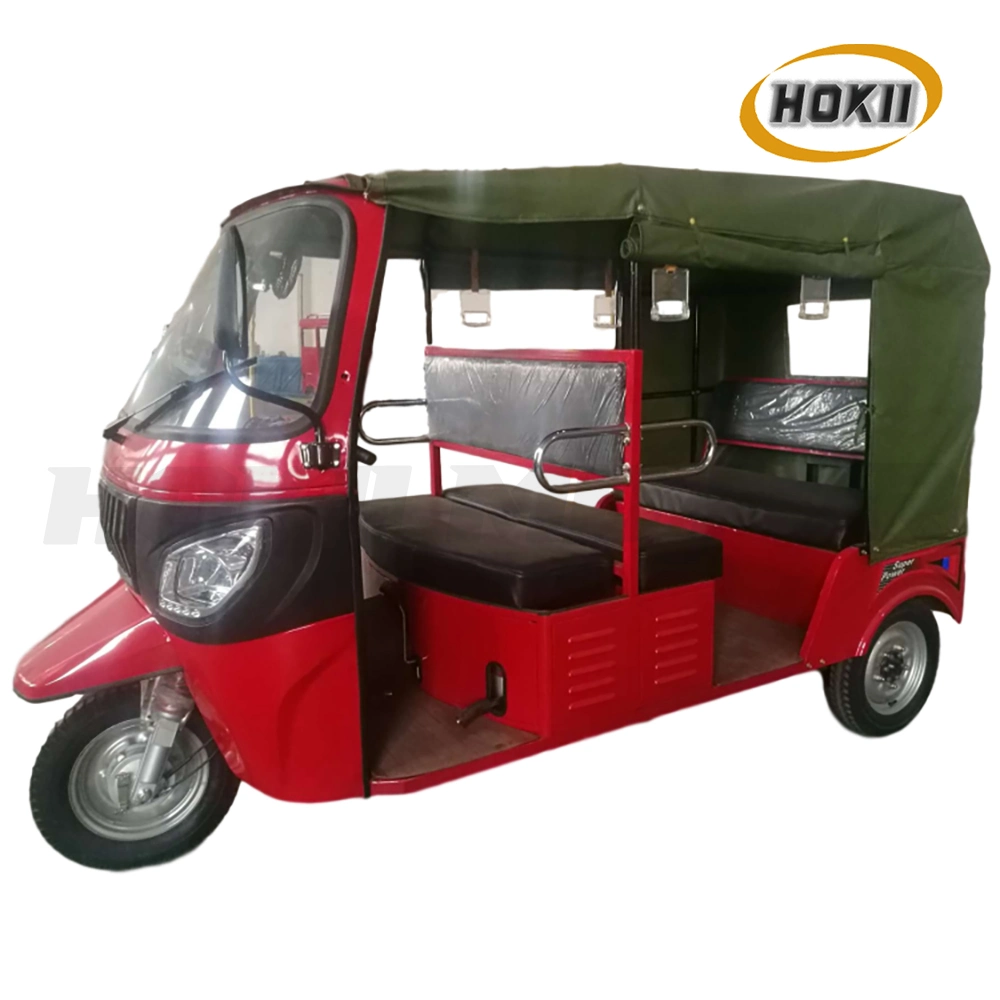 200cc Electric Rickshaw Passenger Tricycle Motos Gasoline Engine 3 Wheel Motorcycle with 4 Seat for Afrique