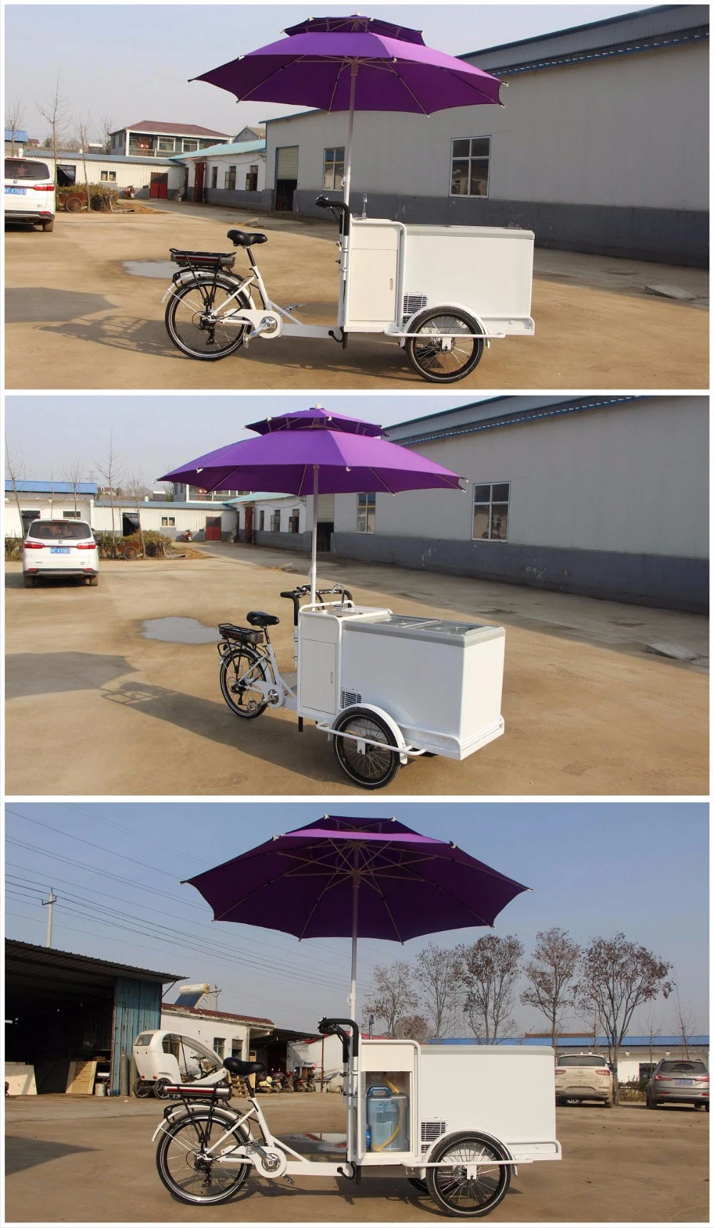 Front Load Ice Cream Electric Tricycle 2021 Trends Cargo Bike with High Quality Freezer for Sale Wholesale Price