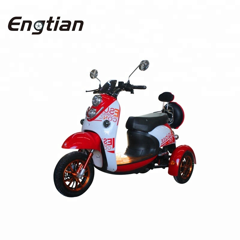 Passenger 3 Wheels Pedal Assist Moped Electric Tricycle for Handicapped China Factory Supply Engtian Cheapest CE Approved Adult