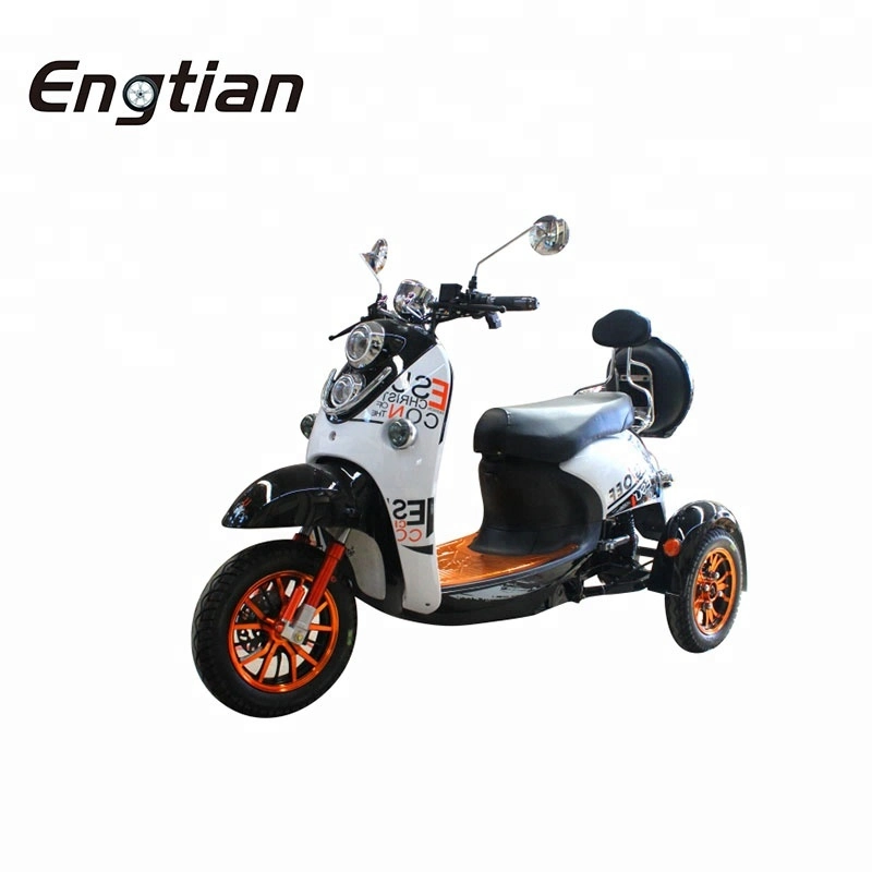 Passenger 3 Wheels Pedal Assist Moped Electric Tricycle for Handicapped China Factory Supply Engtian Cheapest CE Approved Adult