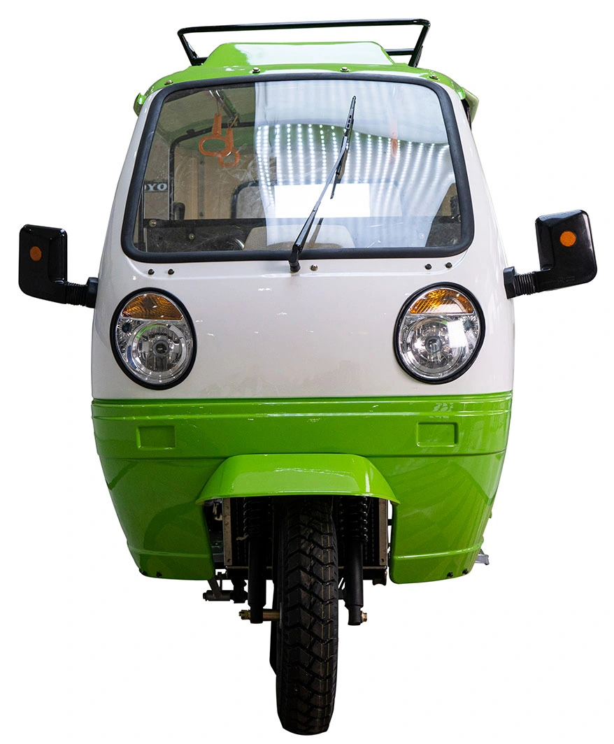 Haiti Gasoline Tuk Tuk Tricycle Taxi for Passenger Big Space CCC Certificate Trike 3 Wheel Motor Tricycle Gas Scooters for Adults Tuc Tuc Motorized Enclosed Cab