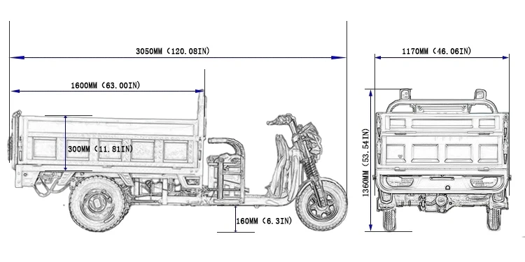 China Good Quality 45ah 4 Wheel Electric Disabled Tricycle for Adult