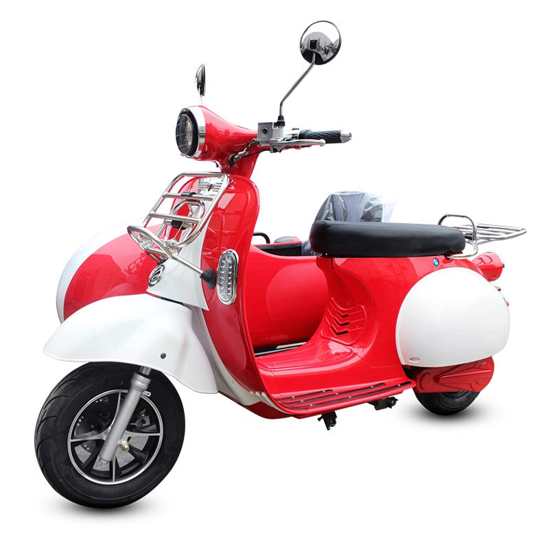 2021 Newest Best Selling Powerful 2000W Vespa with Side Car 3 Wheel Electric Tricycle