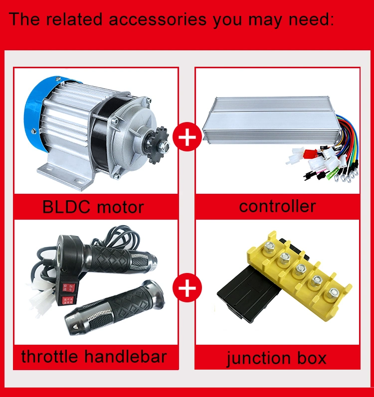 550W~1000W 48V/60V BLDC MID Mounting DC Brushless Motor for Electric Tricycle