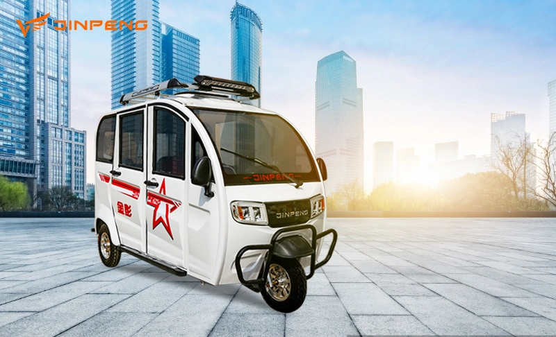 Jinpeng Factory Direct Sale Closed Cabin Three Wheel Electric Tricycle for Passenger and Cargo Use