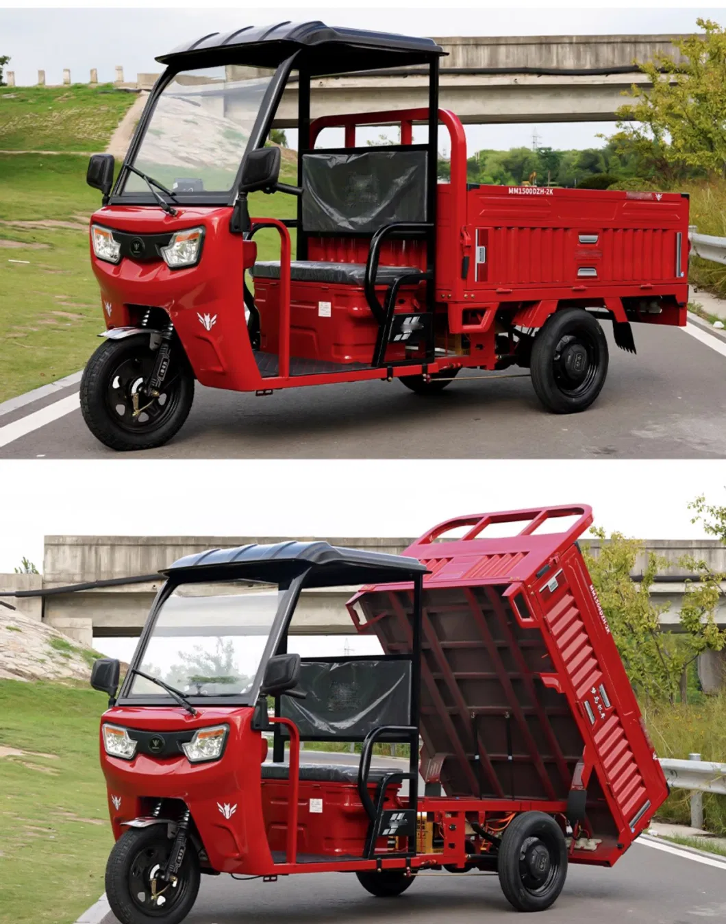 for Cargo Tuk Wheel Loader Van Pedal Adults &Agrave; Moteur 250cc Gasoline Delivery Pram Pour Handicap&eacute; Front Closed Electric Tricycle