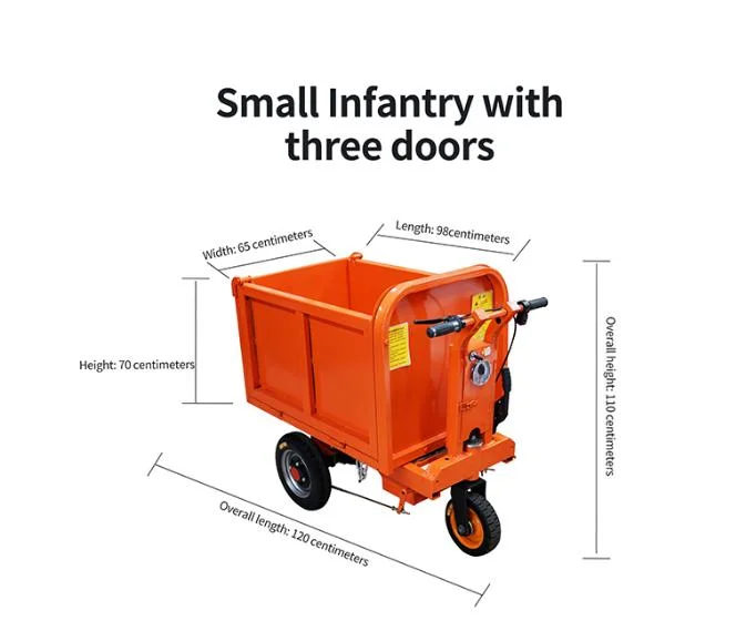 Electric Mini Dumper Cart Construction Cargo Tricycle Tipping Wheelbarrow