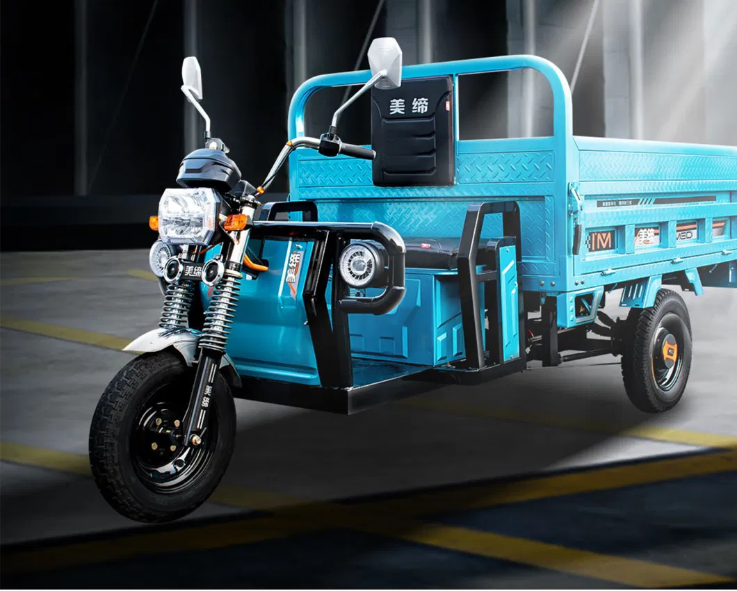 Meidi Sanbengzi 15 Years Factory 1800W 1500W 1000kg Loading Capacity 3 Three Wheel Vehicle Electric Cargo Tricycle