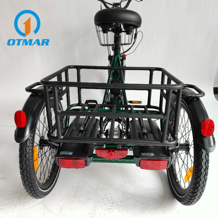 Hot Sale MID Drive City Electric Trike 3 Wheel Cargo Bike 36V/48V Lithium Battery 250W Foldable Electric Tricycle Adults Road Small Tire E Trike