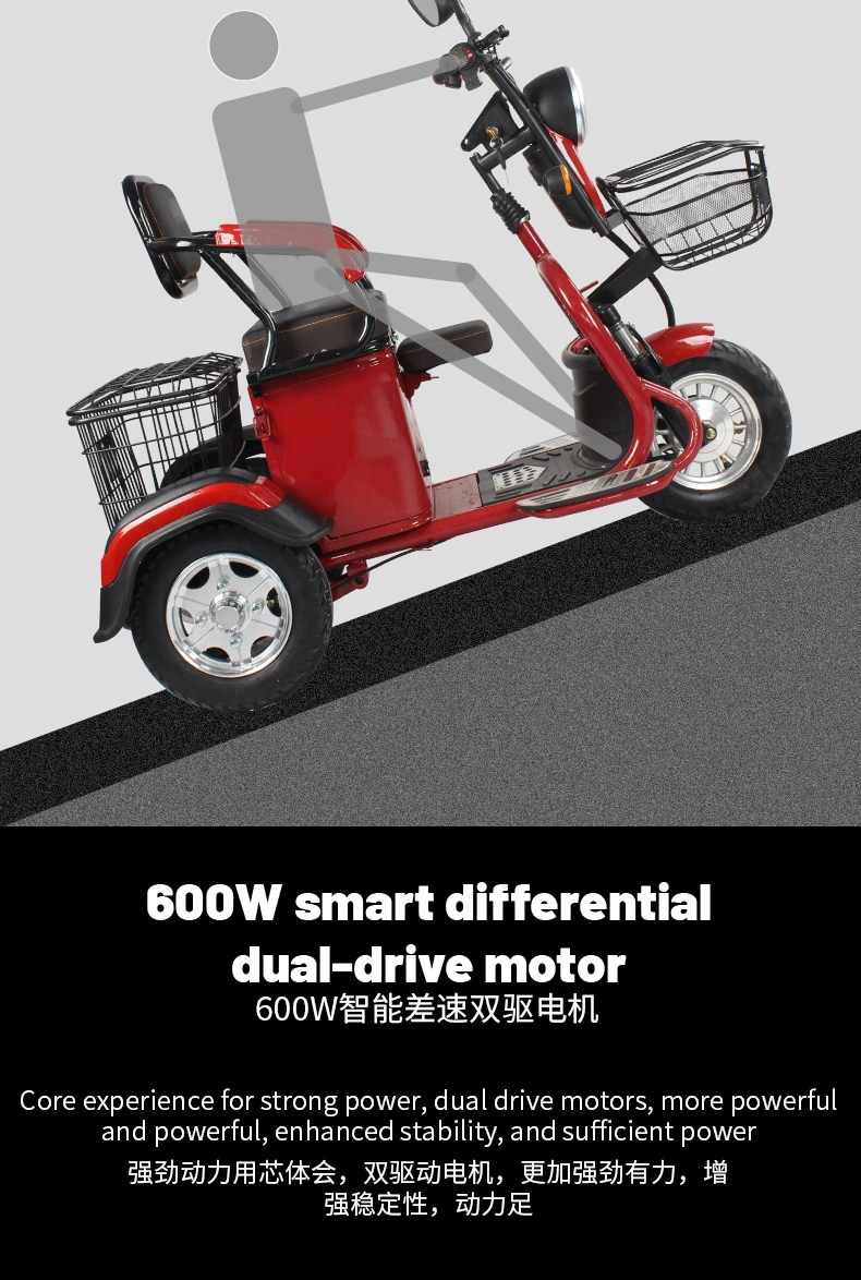 Wholesale High Quality 3 Wheel Adults Battery Powered Electric Tricycles