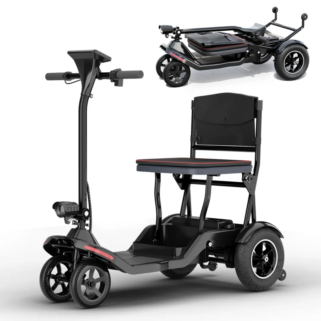 Adult Fold Four 4 Wheel Trike Disabled Handicapped Electric Tricycle for Elderly