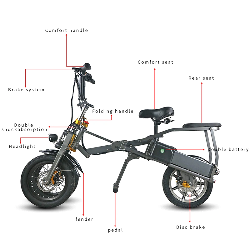 Cooperator High Quality Mini Folding Electric Tricycle Adults 3 Wheel Eclectric Bicycle