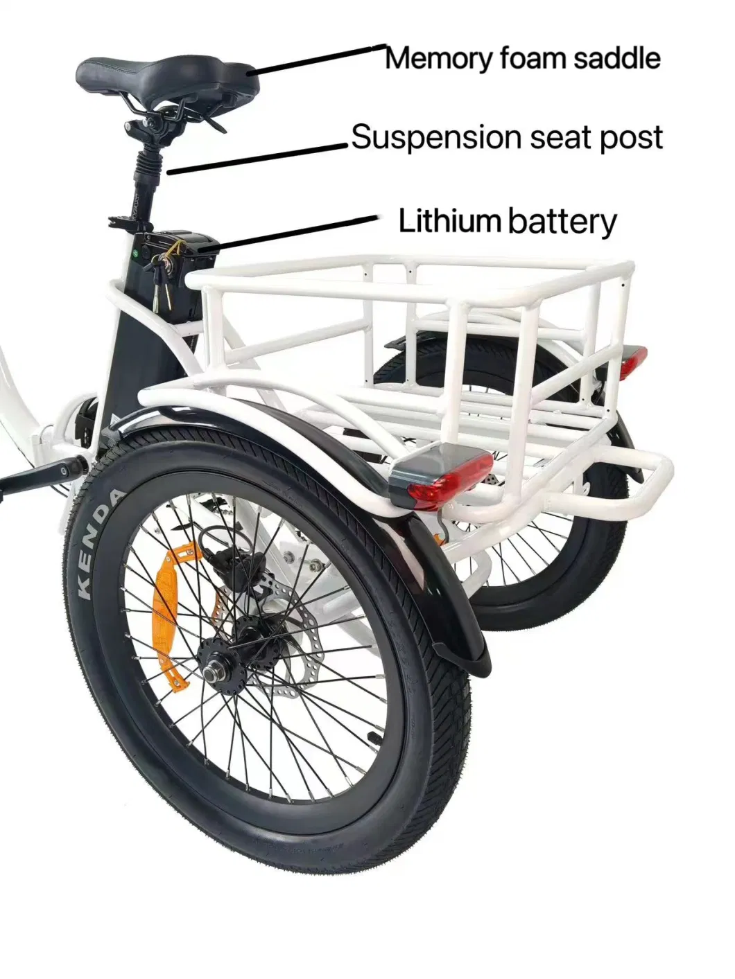 Queene High Quality 500W Electric Tricycle 3 Wheel Cargo Electric Bicycle for Adults