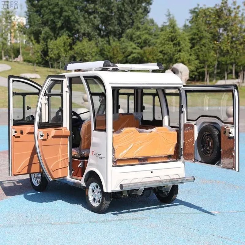 China Adult Tricycles with New Energy Solar Panel 3 Wheel Passenger Electric Motorcycle Tricycle