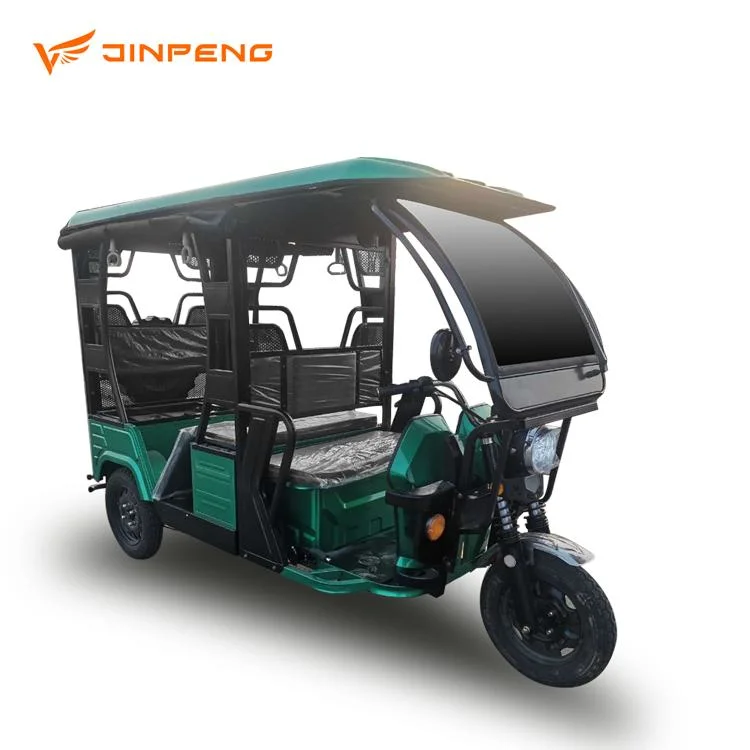 Cheap Electric Rickshaw 4 Passenger Solar Electric Tricycle India Tuk Tuk for Sale